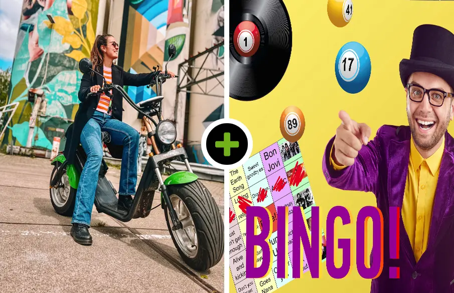 E-chopper rijden - Muziekbingo